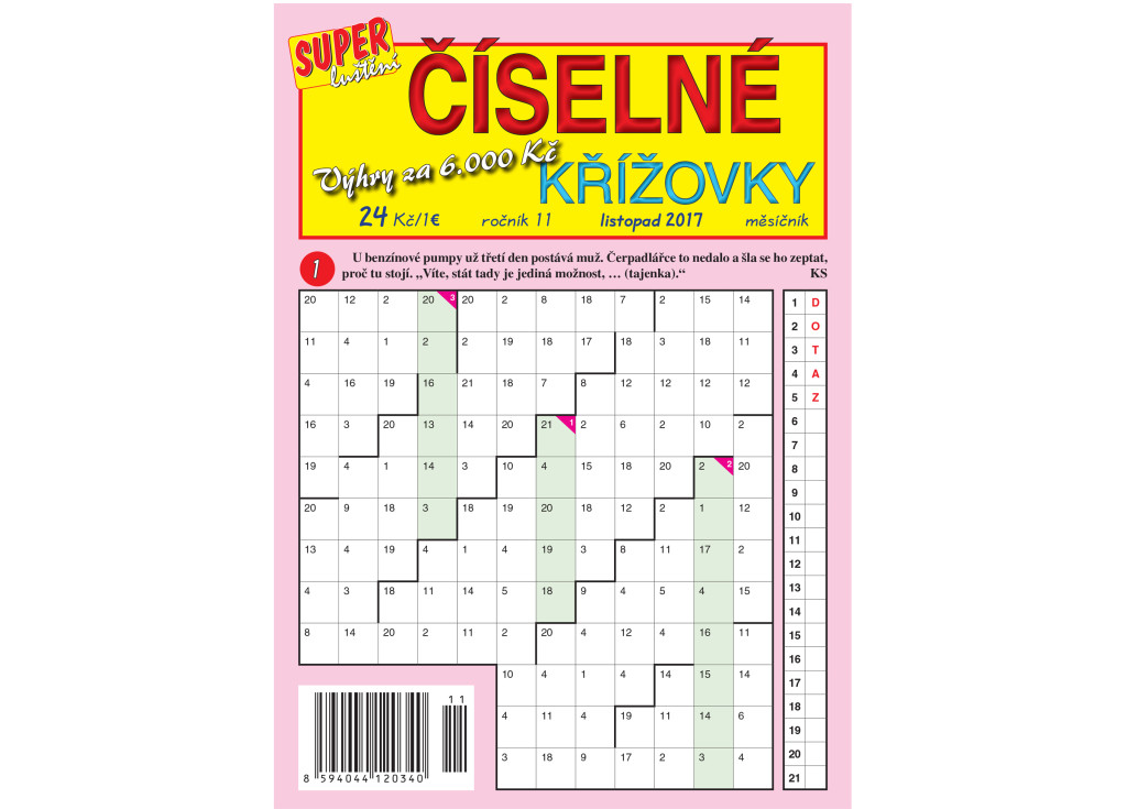 Číselné křížovky 1117