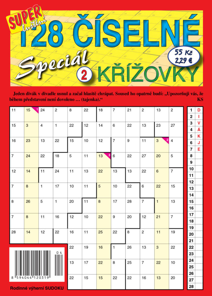 128 číselné křížovky speciál Turpress Super Luštění