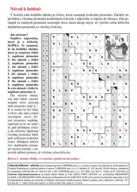 128 číselné křížovky speciál Turpress Super Luštění