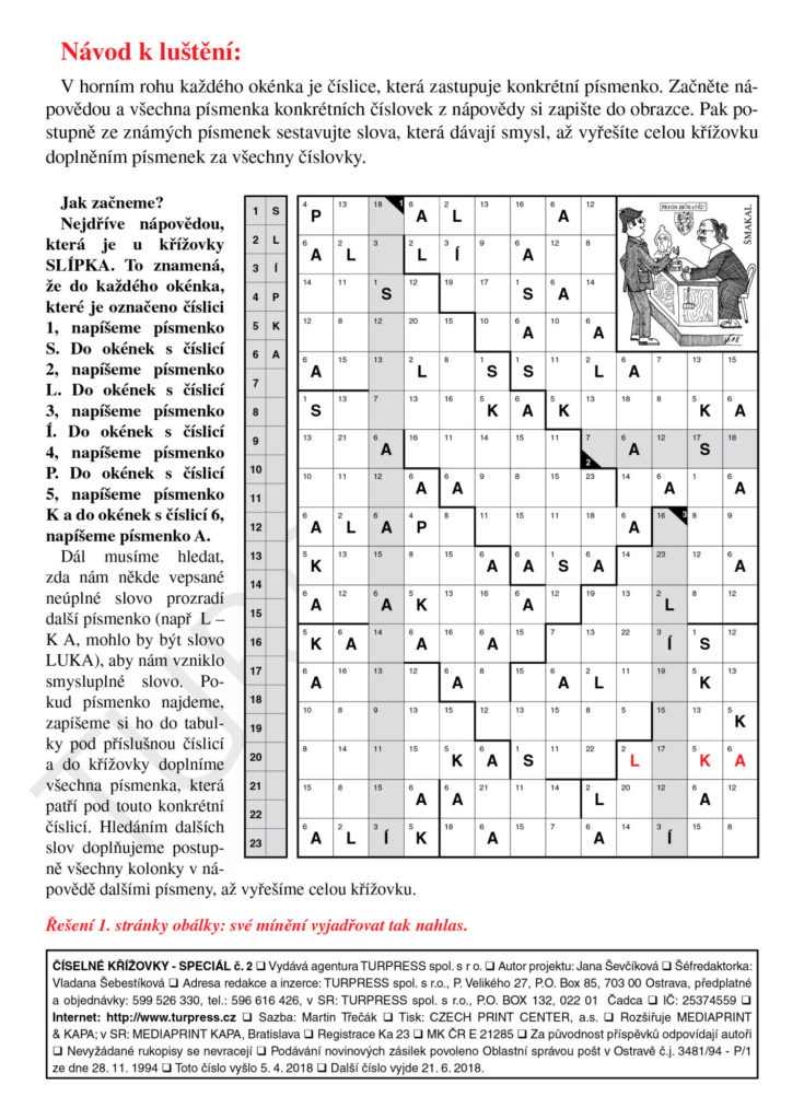 128 číselné křížovky speciál Turpress Super Luštění
