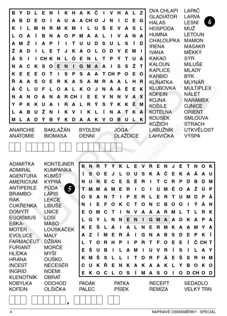Napínavé osmisměrky speciál Turpress Super luštění