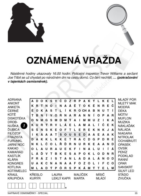 Napínavé osmisměrky speciál Turpress Super luštění