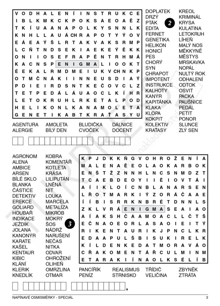 Napínavé osmisměrky speciál Turpress Super luštění