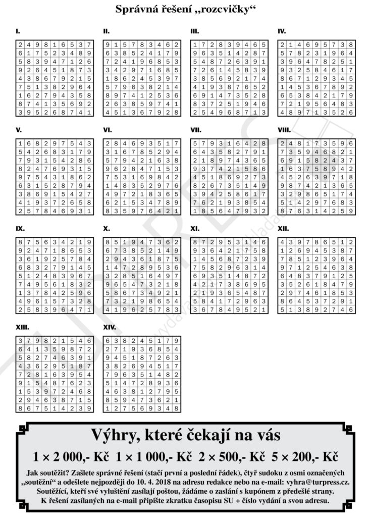 Výherní SUDOKU Turpress Super luštění