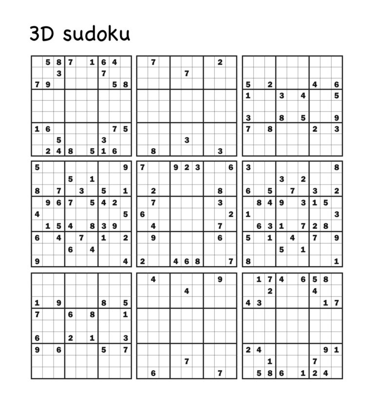 3D sudoku Turpress