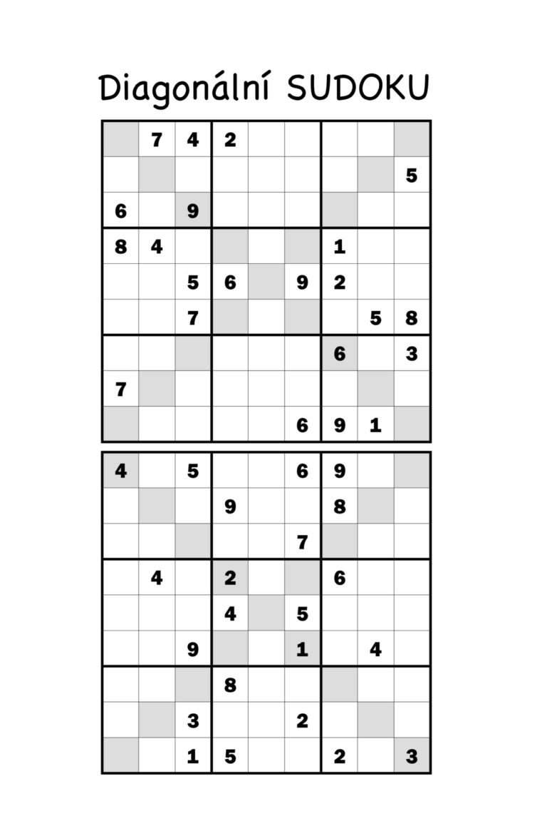 Diagonální SUDOKU Turpress