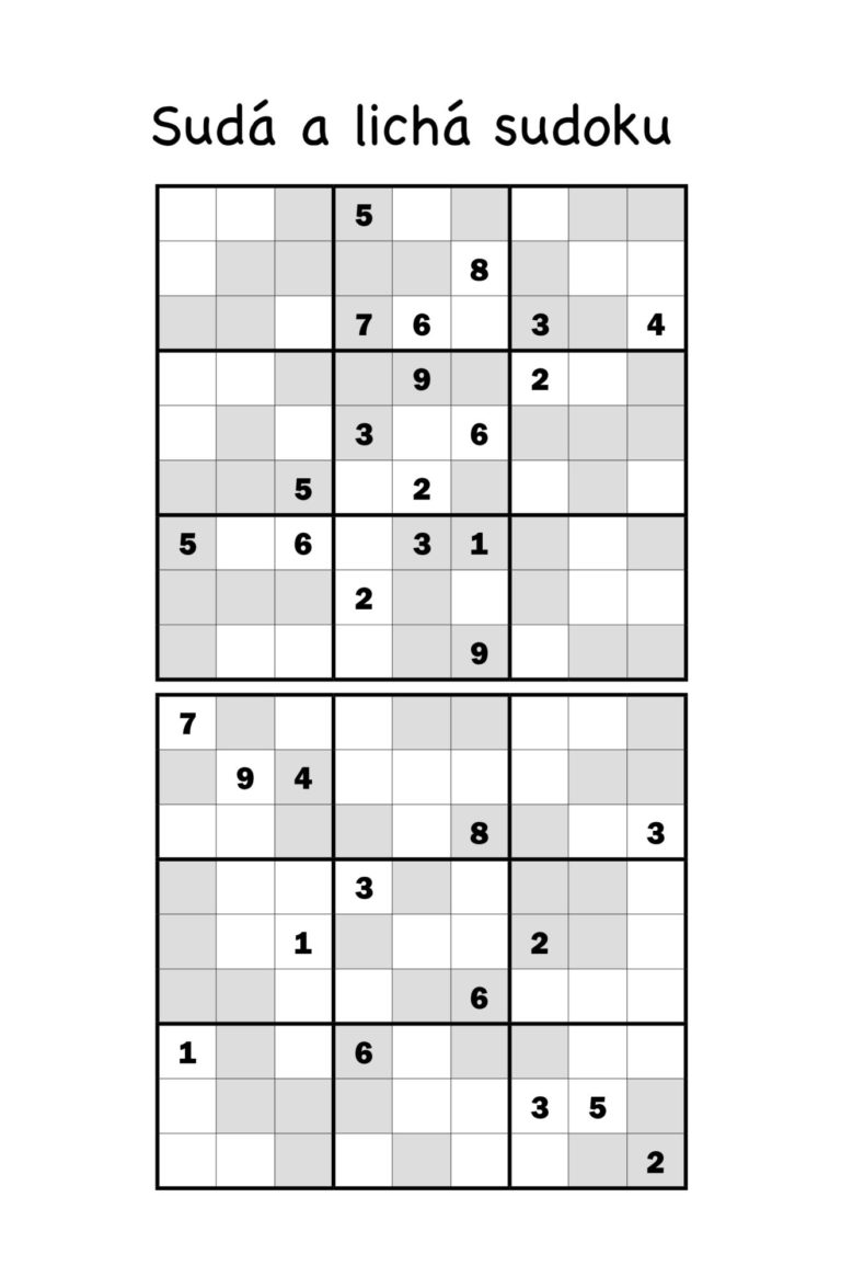 Sudá a lichá sudoku Turpress