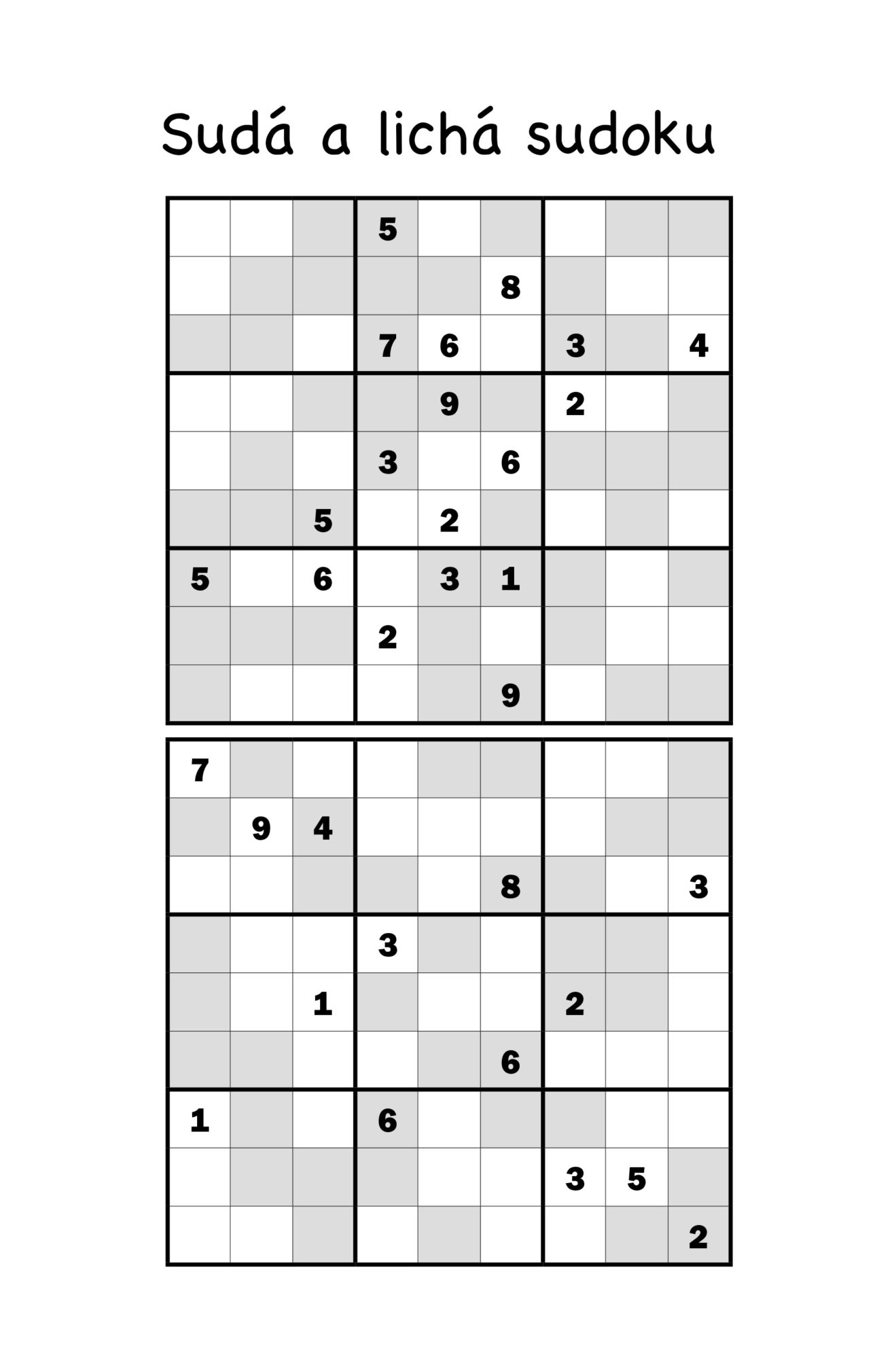 Sudá a lichá sudoku Turpress