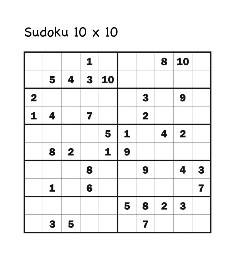 SUDOKU 10 x 10 Turpress