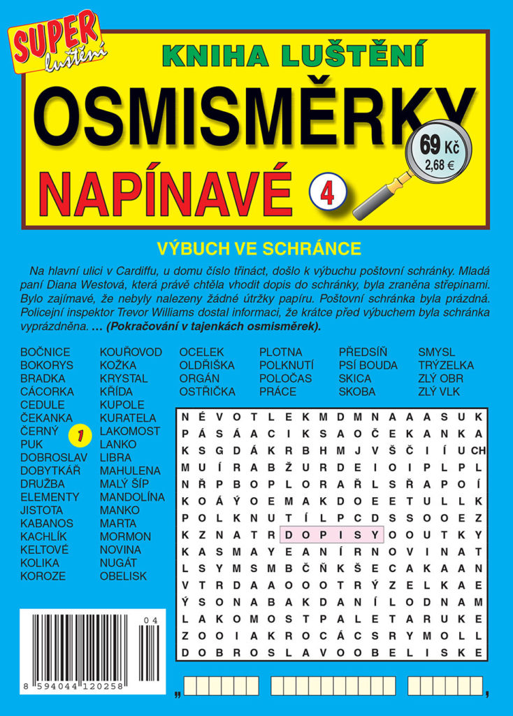 Kniha luštění - napínavé osmisměrky