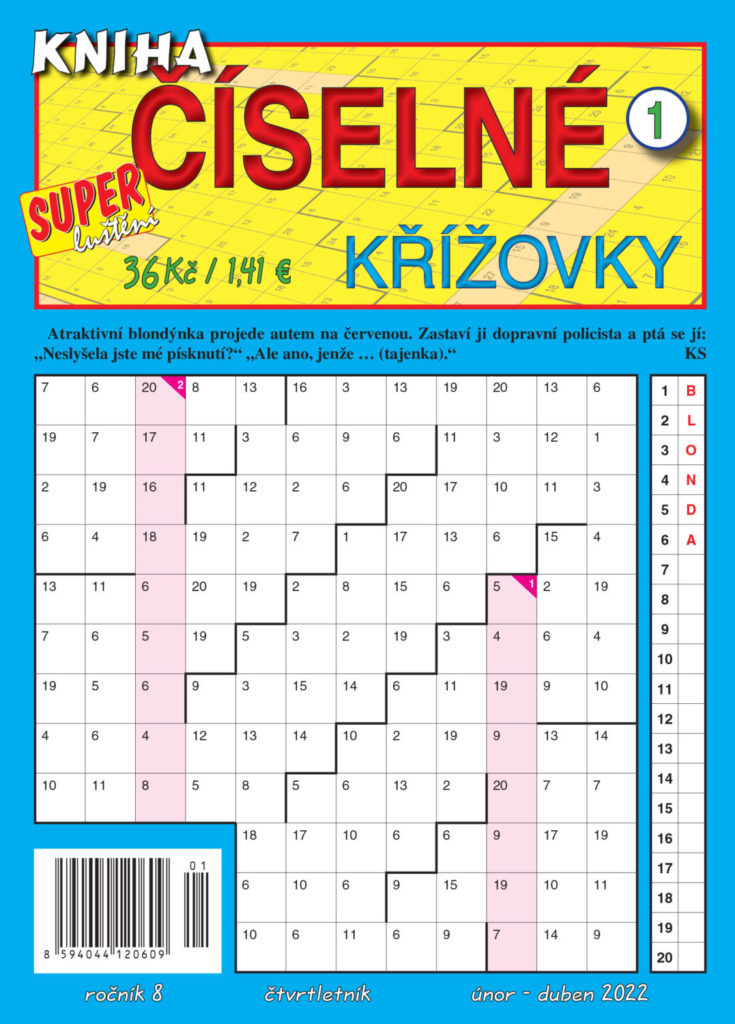 Kniha číselné křížovky Turpress 2022