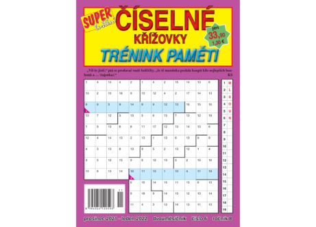 Číselné křížovky Trénink paměti Turpress 2022