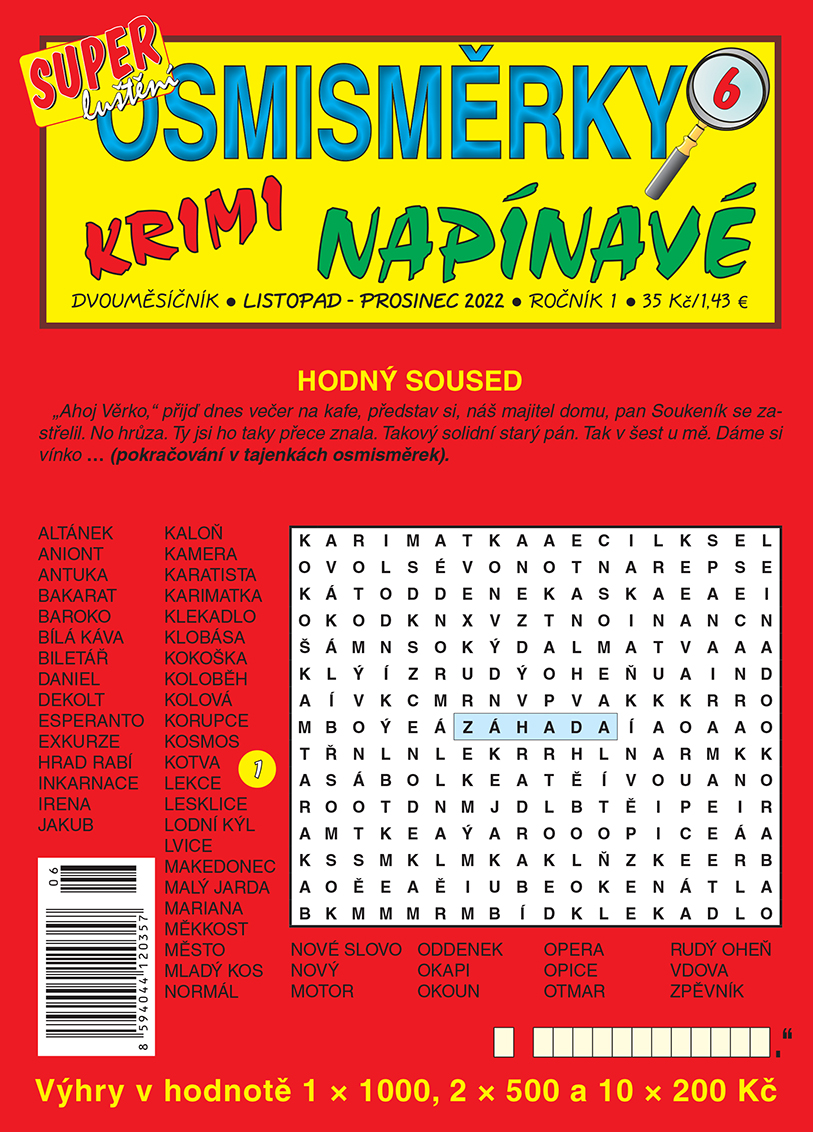 Osmisměrky krimi napínavé Turpress 2022