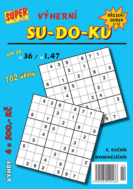Výherní SUDOKU Turpress 2023