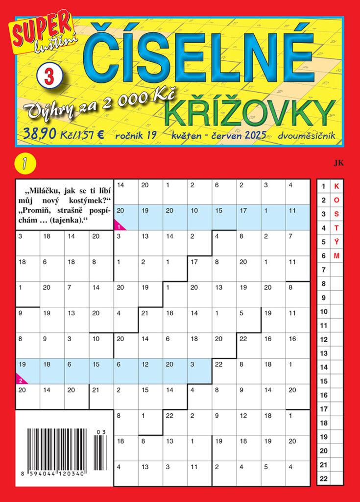 Číselné křížovky Turpress 2025 Super lusteni