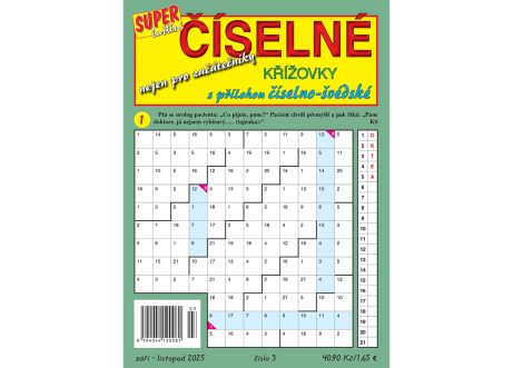 Číselné křížovky s přílohou Turpress srpen 2025
